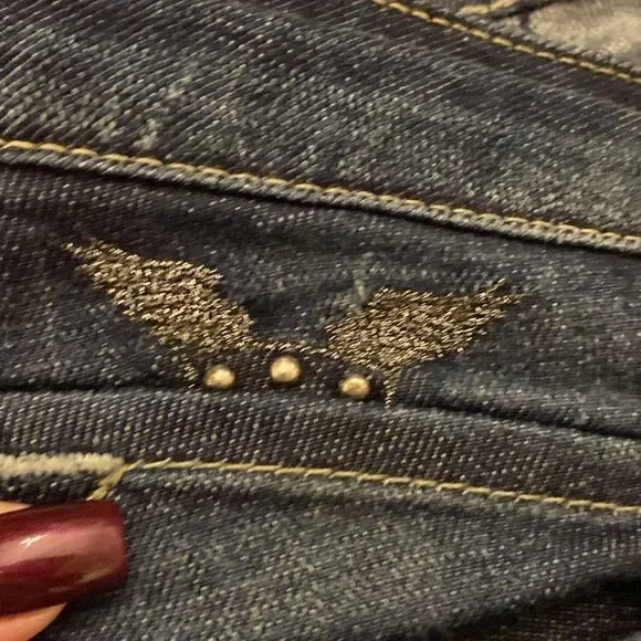 Robin's Jean Dark Blue Denim with Silver Button, size 29 - Picture 7 of 10